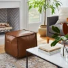 Evanston Leather Cube Pouf - Threshold™ Designed With Studio McGee -Home Decor Shop GUEST 16939182 109c 4618 84fc 3f7fd097b067