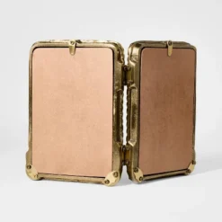 4"x6" Metal Rope Folding Picture Frame Brass - Threshold™ Designed With Studio McGee 7 4"x6" Metal Rope Folding Picture Frame Brass - Threshold™ Designed With Studio McGee -Home Decor Shop GUEST 1a0f7fc3 11b6 4703 941d 4f746fb746a9