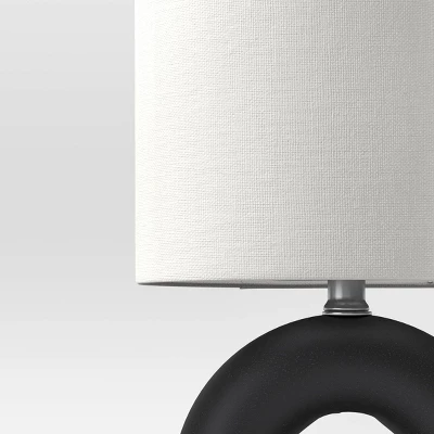 Abstract Ceramic Mini Table Lamp Black - Threshold™ 5 Abstract Ceramic Mini Table Lamp Black - Threshold™ - Image 3