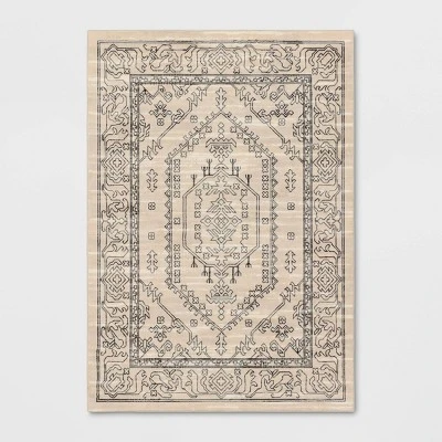 Plush Persian Style Area Rug Cream - Threshold™ 8 Plush Persian Style Area Rug Cream - Threshold™ - Image 6