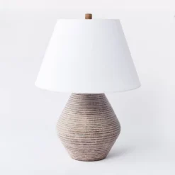 Assembled Resin Table Lamp Tan - Threshold™ Designed With Studio McGee