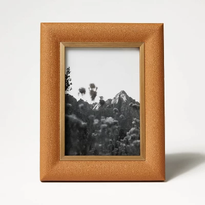 5"x7" Shagreen Wrapped Single Image Table Frame Toasted Almond - Threshold™ Designed With Studio McGee: Modern MDF, Easel Back 4 5"x7" Shagreen Wrapped Single Image Table Frame Toasted Almond - Threshold™ Designed With Studio McGee: Modern MDF, Easel Back - Image 2