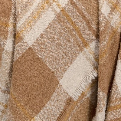 Raised Striped Boucle Plaid Throw Blanket - Threshold™ 6 Raised Striped Boucle Plaid Throw Blanket - Threshold™ - Image 4