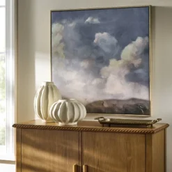 30"x30" Clouds Framed Canvas - Threshold™ Designed With Studio McGee