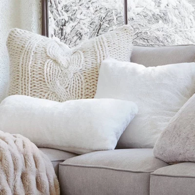 50"x60" Ruched Faux Rabbit Fur Throw Blanket - Threshold™ 6 50"x60" Ruched Faux Rabbit Fur Throw Blanket - Threshold™ - Image 4