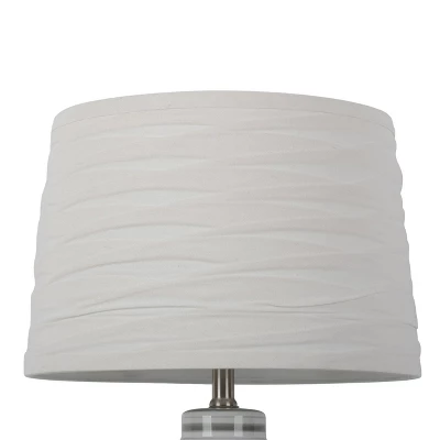 Linen Overlay Modified Drum Large Lamp Shade Ivory - Threshold™: Cotton-Polyester Blend, No Assembly Required 4 Linen Overlay Modified Drum Large Lamp Shade Ivory - Threshold™: Cotton-Polyester Blend, No Assembly Required - Image 2