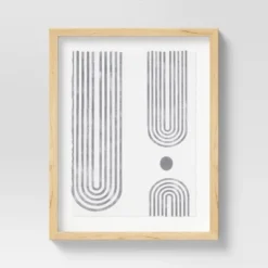 (Set Of 2) 16" X 20" Curve Lines Framed Under Glass Black - Threshold™ -Home Decor Shop GUEST f6890c67 a983 4e7b bea1 31c0252a6c35